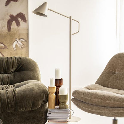Vloerlamp Capa | Beige Metaal