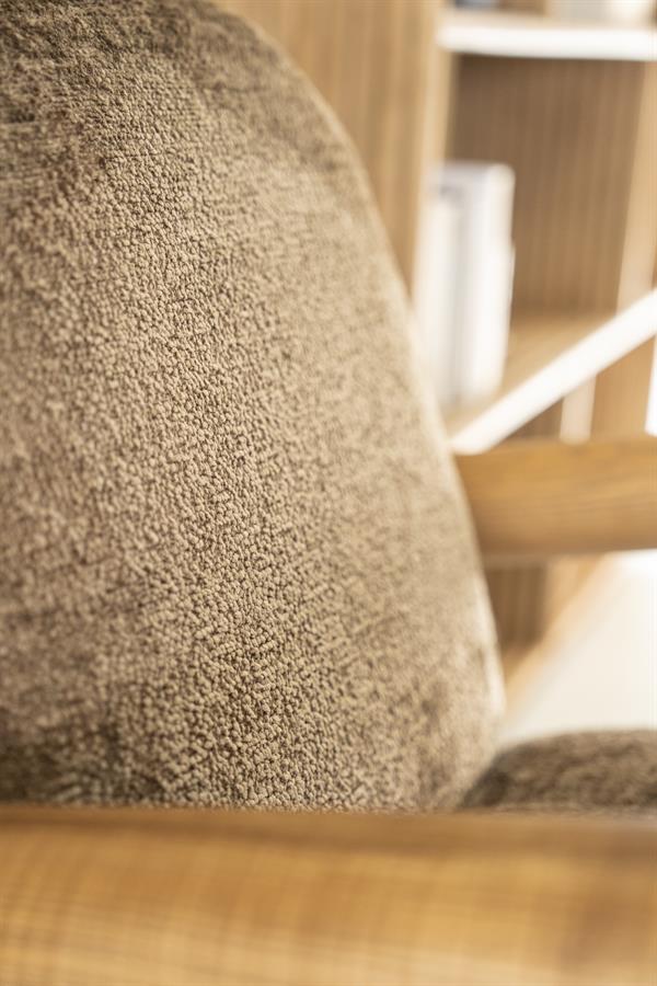Fauteuil Retrova bruin stof