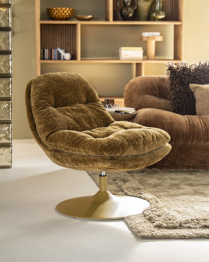 Fauteuil Tromba geel stof
