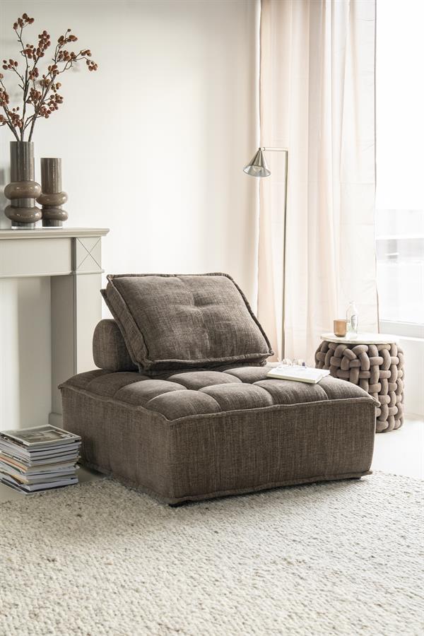 Fauteuil Hive bruin stof