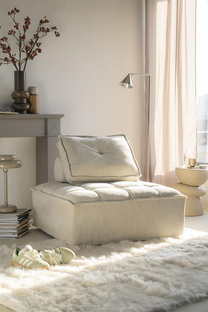 Fauteuil Hive beige stof
