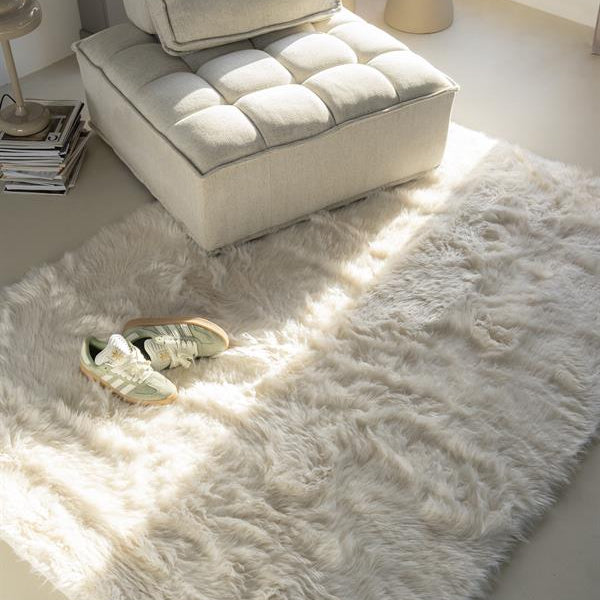 Vloerkleed Laska | Beige Polyester & katoen