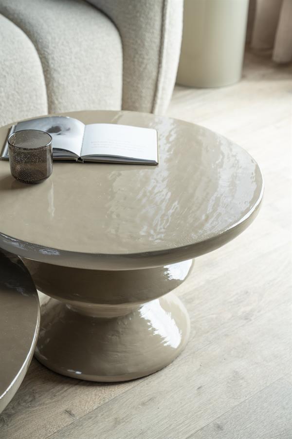 Salontafel Circolo taupe ijzer klein