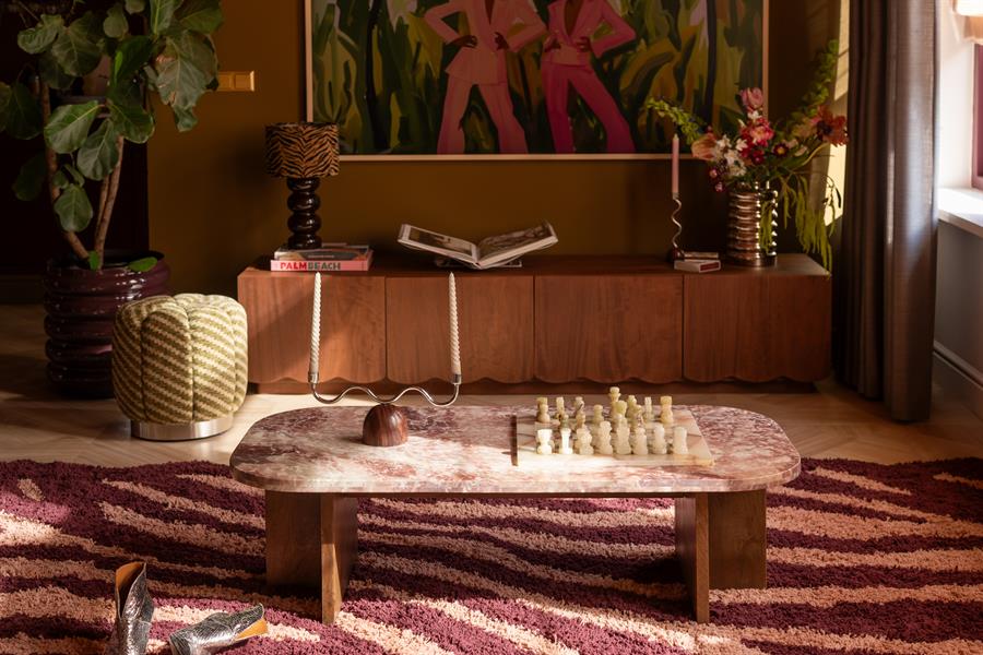 Salontafel Haussmann roze mangohout