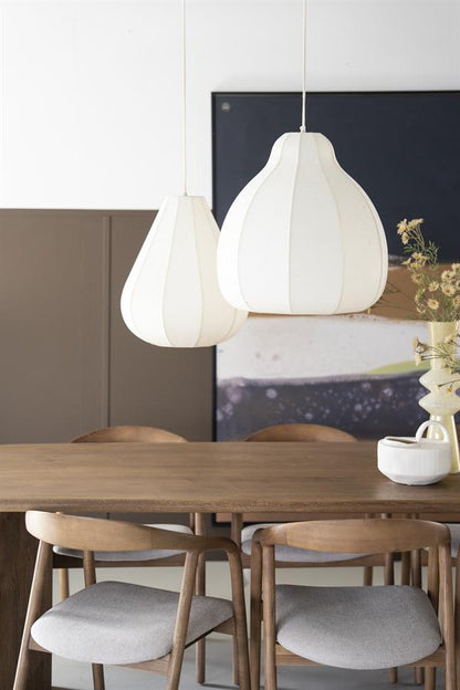 Hanglamp Oto 2 wit papier in een interieur