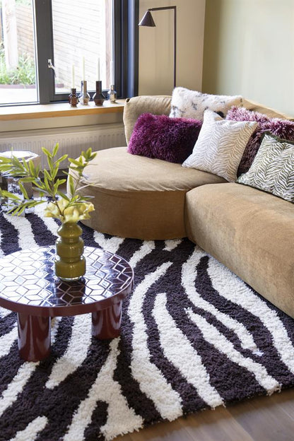 Vloerkleed Marty bruin polyester & katoen