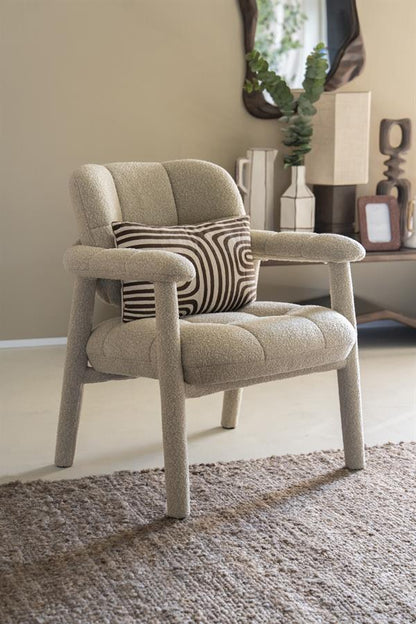 Fauteuil Knox taupe stof