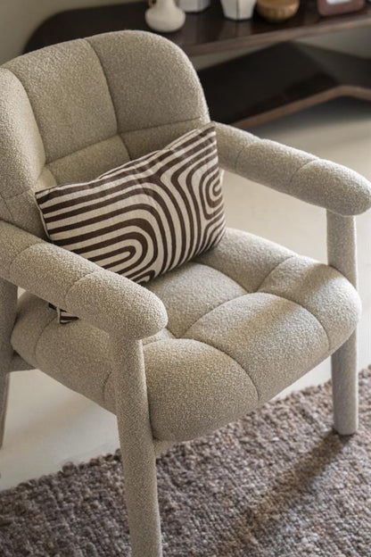 Fauteuil Knox taupe stof