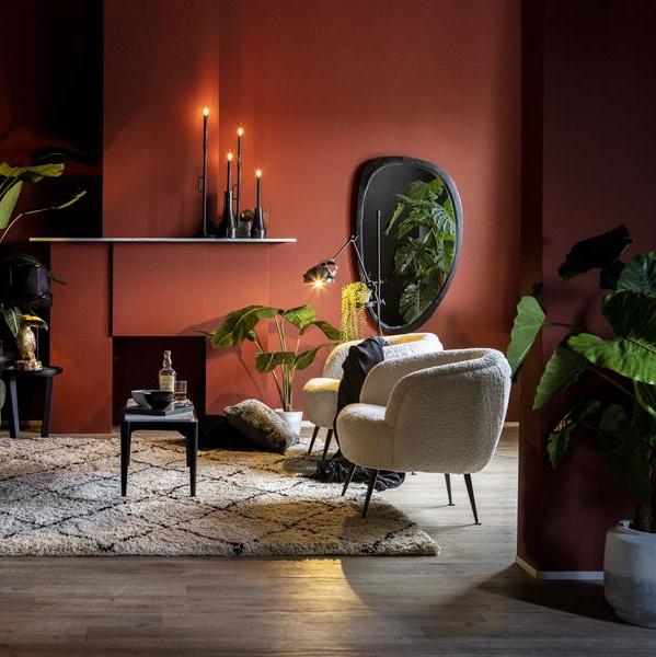 Spiegel Plecto | Zwart Mangohout