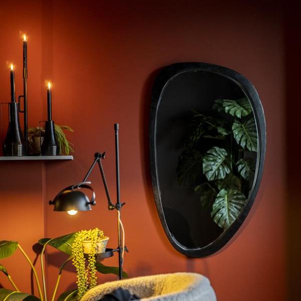 Spiegel Plecto | Zwart Mangohout