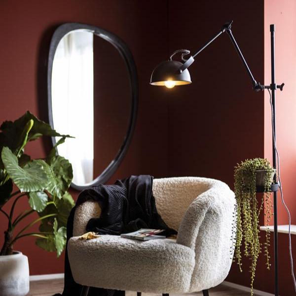 Spiegel Plecto | Zwart Mangohout