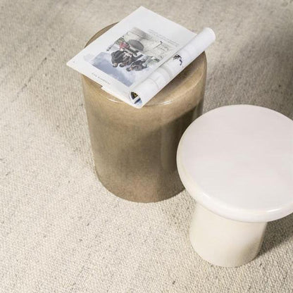 Bijzettafel Glaze | Beige Keramiek