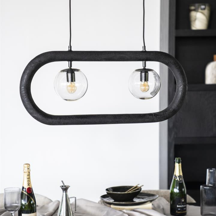 Hanglamp Beatrix | Zwart Mangohout