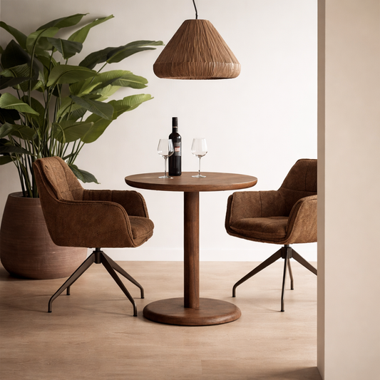 Restauranttafel Florent | Rond | Bruin Mangohout