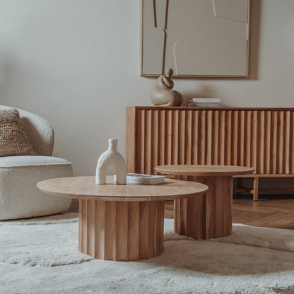 Crotone Salontafel Set Van 2 | Naturel Acaciahout