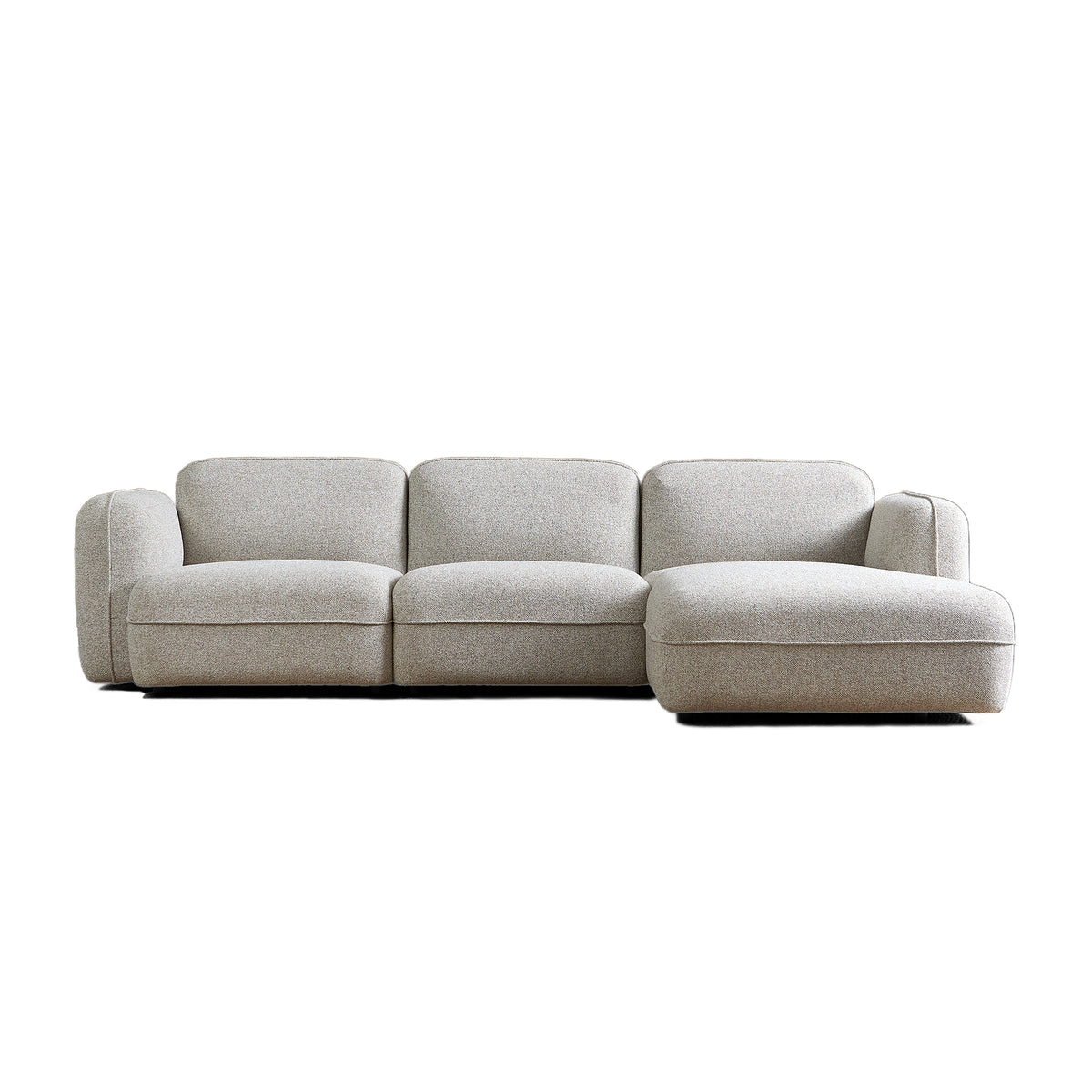 Bank Drop | Longchair | Beige — Zijaanzicht - witfoto