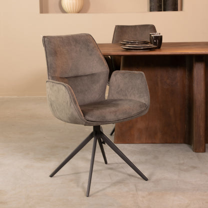 Eetkamerstoel Mellow | Grijs Microvezel