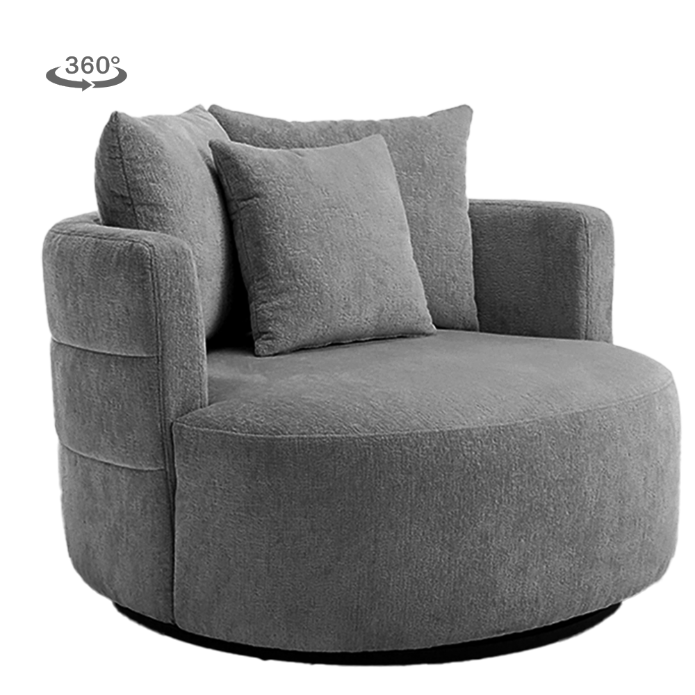Fauteuil Bolza | Grijs — Vooraanzicht - witfoto