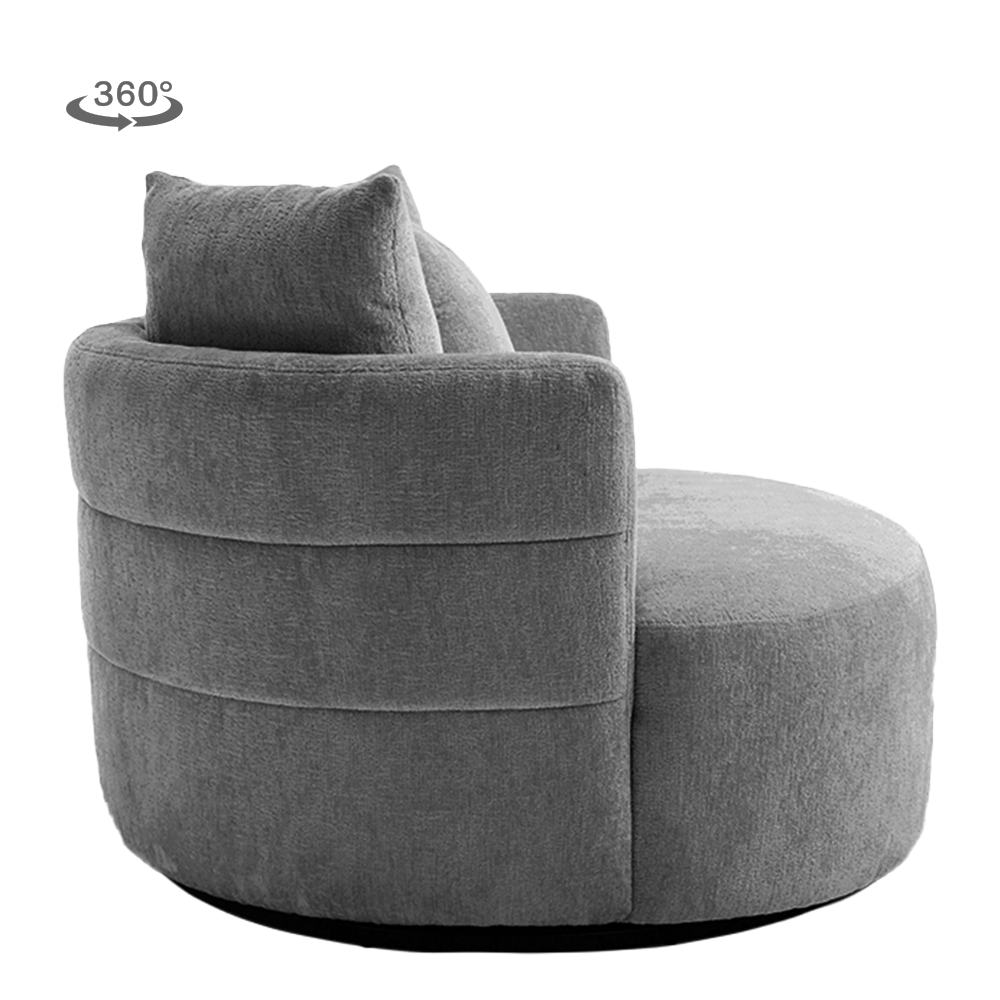 Fauteuil Bolza | Grijs — Zijaanzicht - witfoto