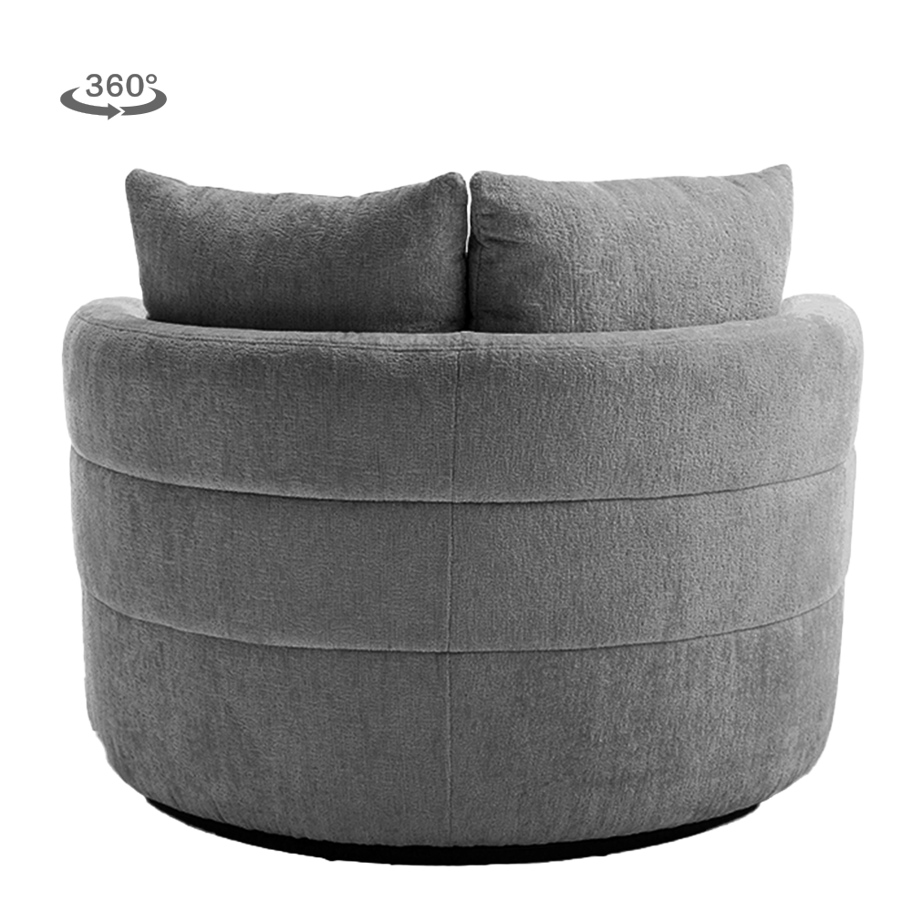 Fauteuil Bolza | Grijs — Achteraanzicht - witfoto