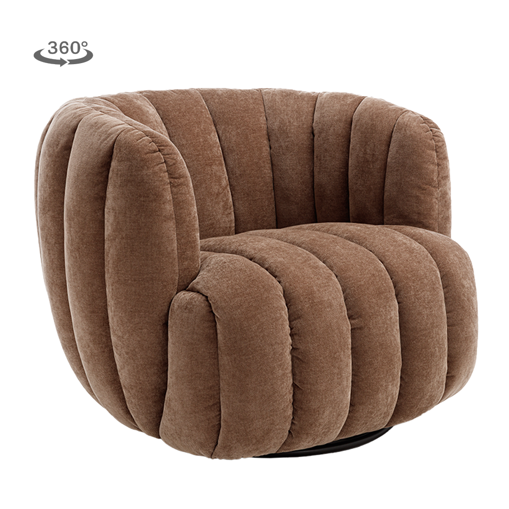 Draaifauteuil Verdi | Bruin — Vooraanzicht - witfoto