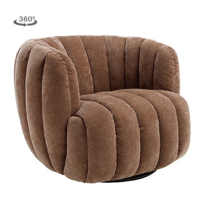 Draaifauteuil Verdi | Bruin — Vooraanzicht - witfoto