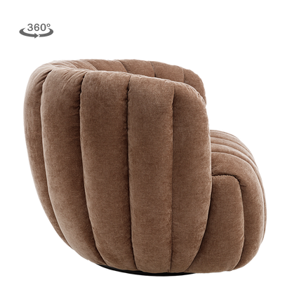 Draaifauteuil Verdi | Bruin — Zijaanzicht - witfoto