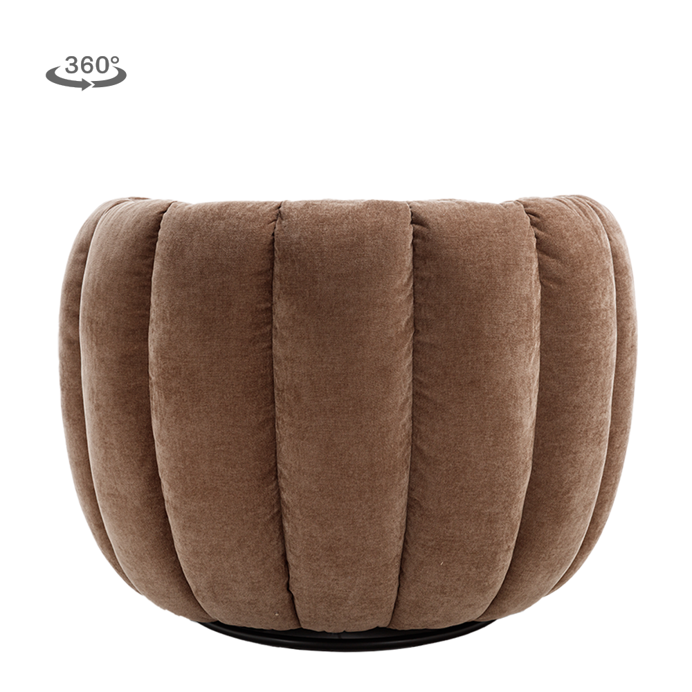 Draaifauteuil Verdi | Bruin — Achteraanzicht - witfoto