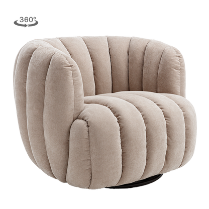 Draaifauteuil Verdi | Beige — Vooraanzicht - witfoto