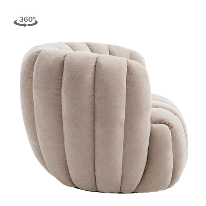 Draaifauteuil Verdi | Beige — Zijaanzicht - witfoto