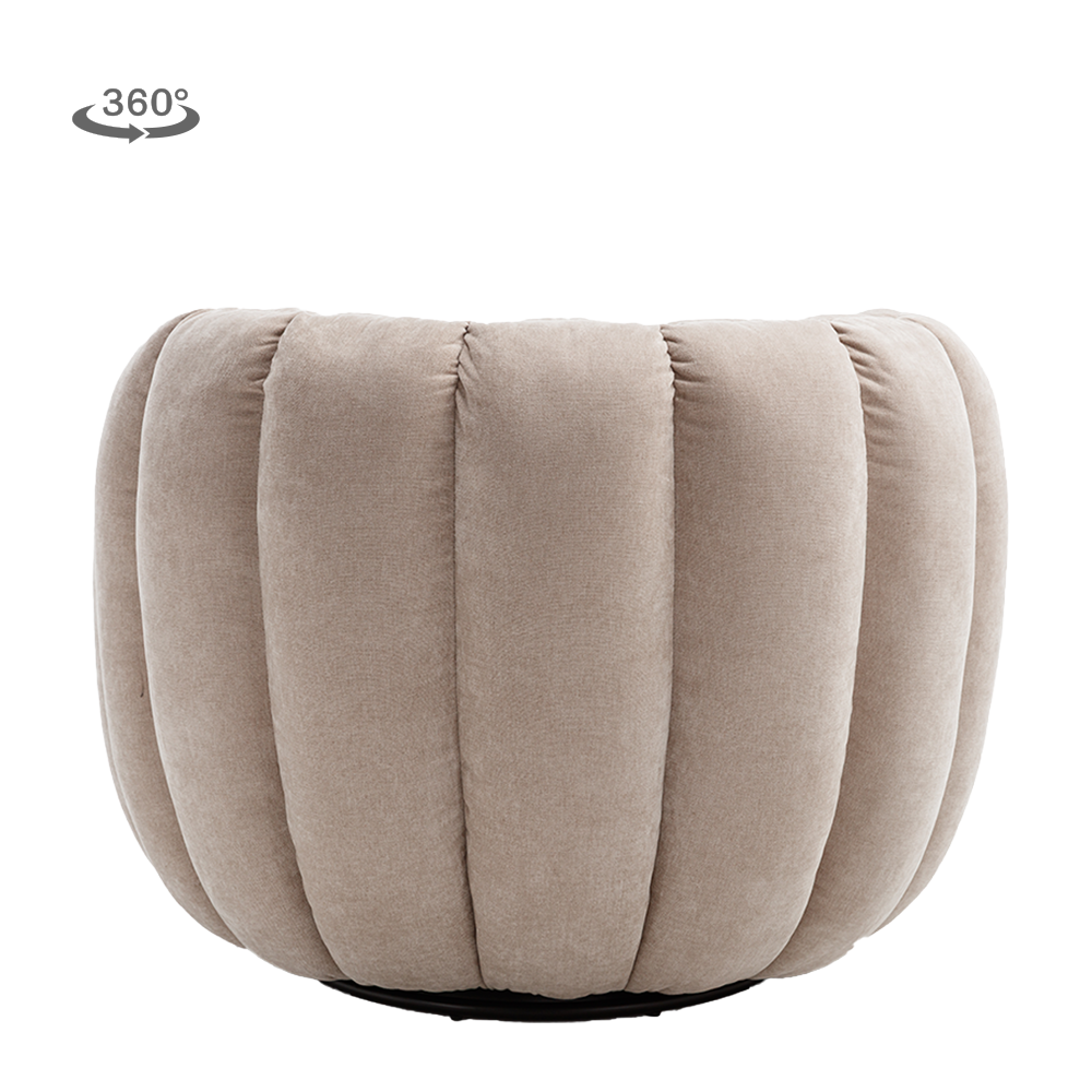 Draaifauteuil Verdi | Beige — Achteraanzicht - witfoto