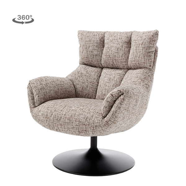 Fauteuil Force | Beige/Bruin — Vooraanzicht - witfoto