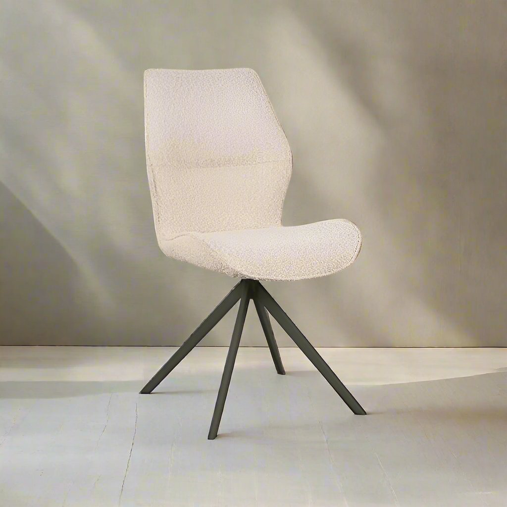 Eetkamerstoel Comfy | Naturel Bouclé