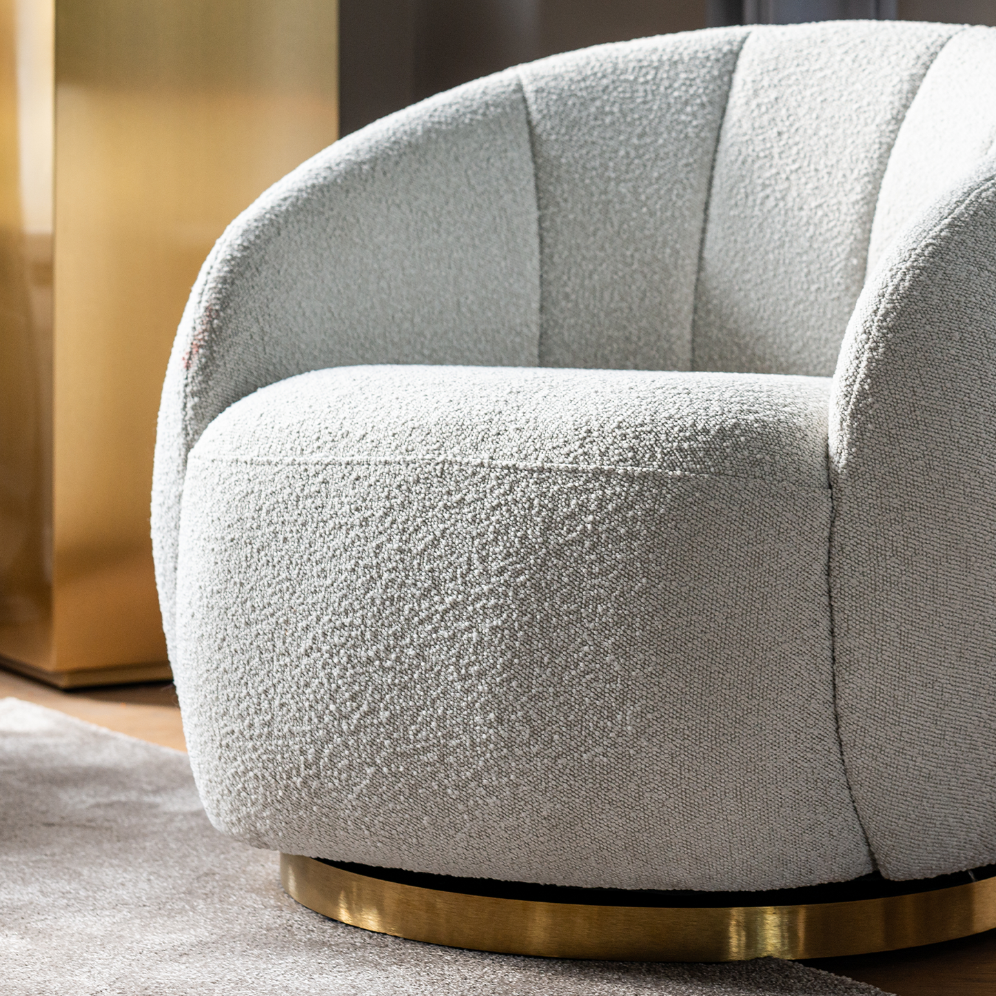 Draaifauteuil Jago | Wit Bouclé