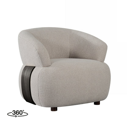 Fauteuil Valenza | Naturel Boucle | Zwart Eiken