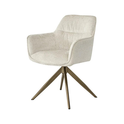 Eetkamerstoel Aline | White Chenille | Brandvertragend