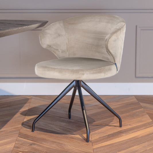 Eetkamerstoel Milly | Khaki Velvet