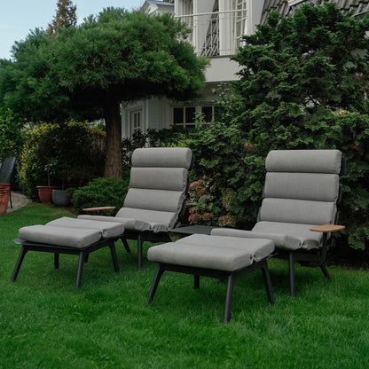 Loungeset Ventus Negro | Aluminium