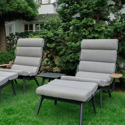 Loungeset Ventus Negro | Aluminium