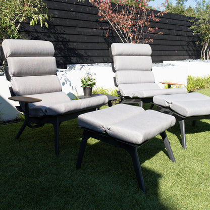 Loungeset Ventus Negro | Aluminium