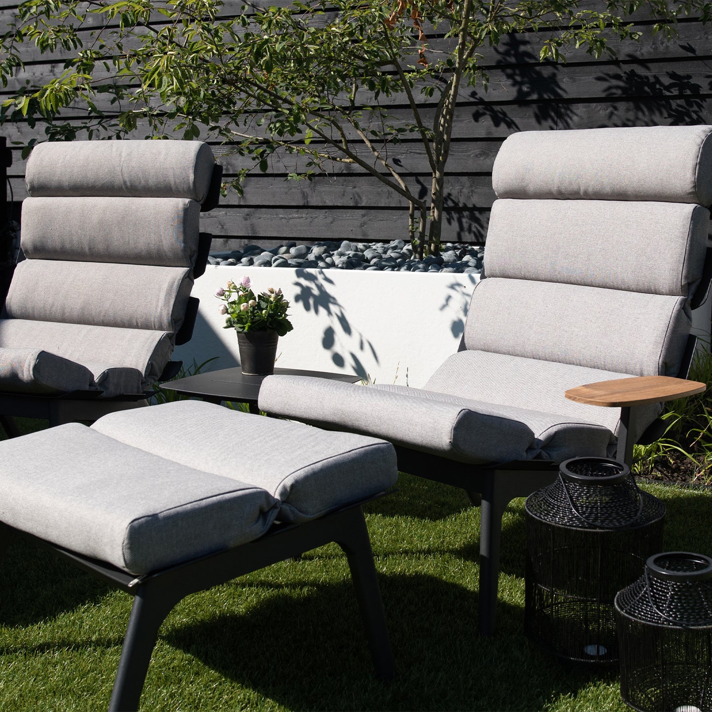 Loungeset Ventus Negro | Aluminium