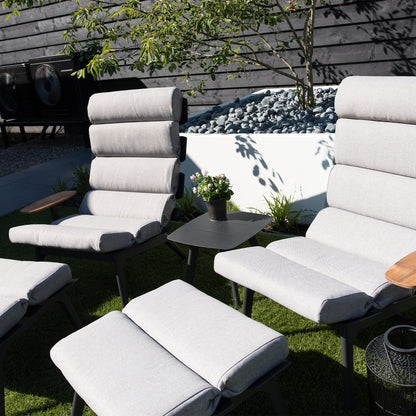 Loungeset Ventus Negro | Aluminium