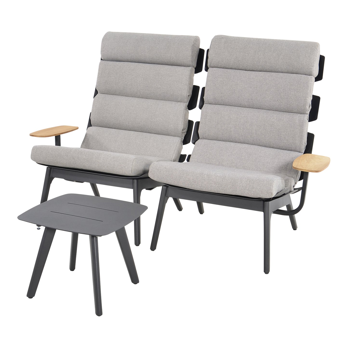 Loungeset Ventus Negro | Aluminium