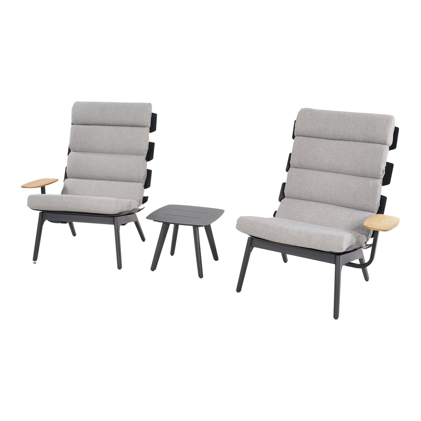 Loungeset Ventus Negro | Aluminium