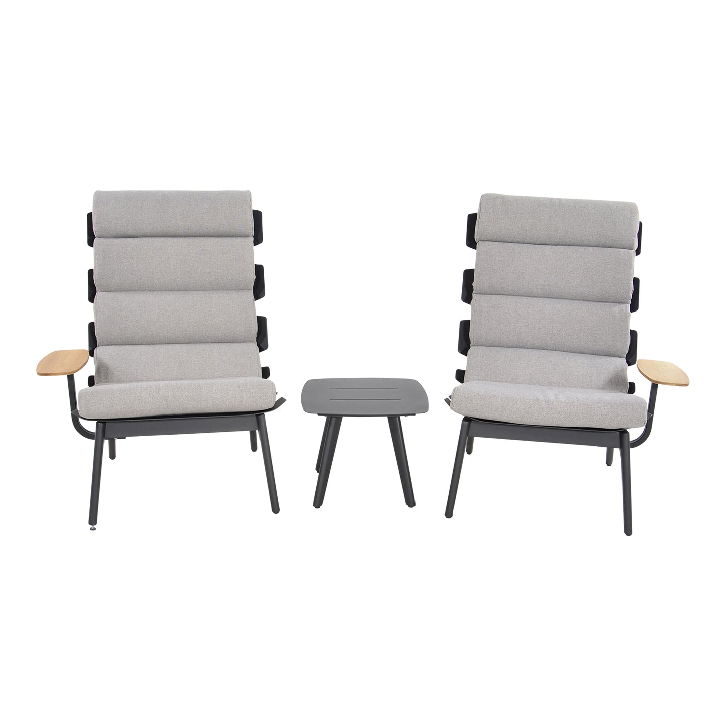 Loungeset Ventus Negro | Aluminium