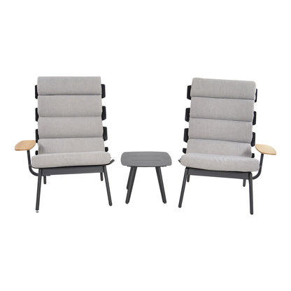 Loungeset Ventus Negro | Aluminium