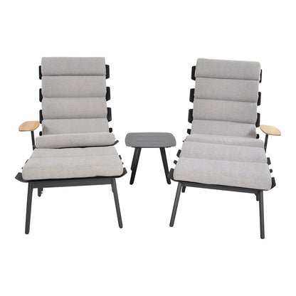 Loungeset Ventus Negro | Aluminium