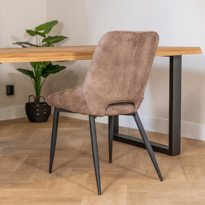 Eetkamerstoel Chili | Velvet Goldy Latte