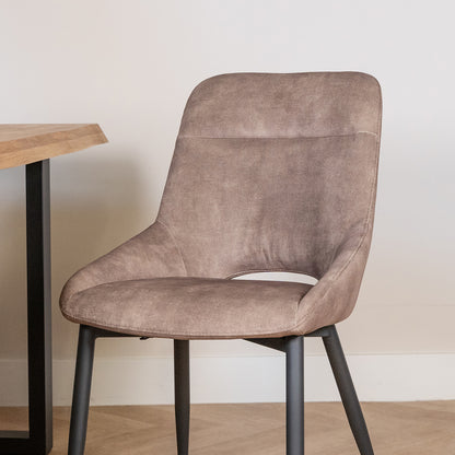 Eetkamerstoel Chili | Velvet Goldy Latte