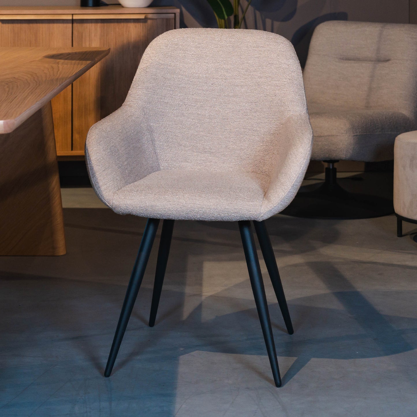 Eetkamerstoel Fender | Naturel Bouclé